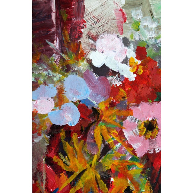 Contemporary Victor Karnauh, Still Life with Flowers and Apples, Oil on Paper, 1990s For Sale - Image 3 of 5