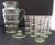 Antique Art Deco Dunbar Green Uranium Glass Pitcher 6 Tumblers Large 8pc Set For Sale - Image 9 of 18