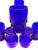 French Vintage Cobalt Blue Multi Use Glass Set of 8 For Sale - Image 9 of 10