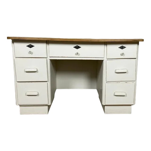 Vintage Desk in Spruce For Sale