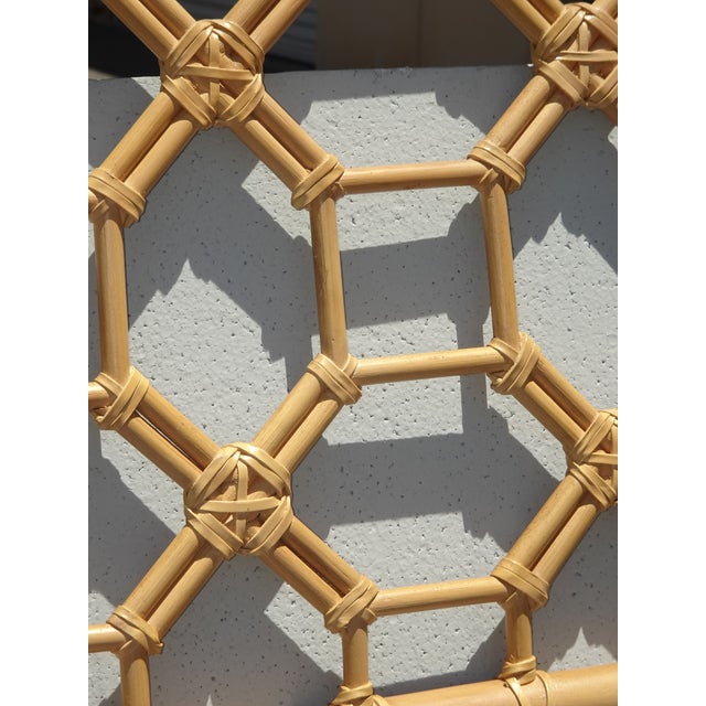Vintage French Country Bamboo Queen Headboard For Sale - Image 9 of 15