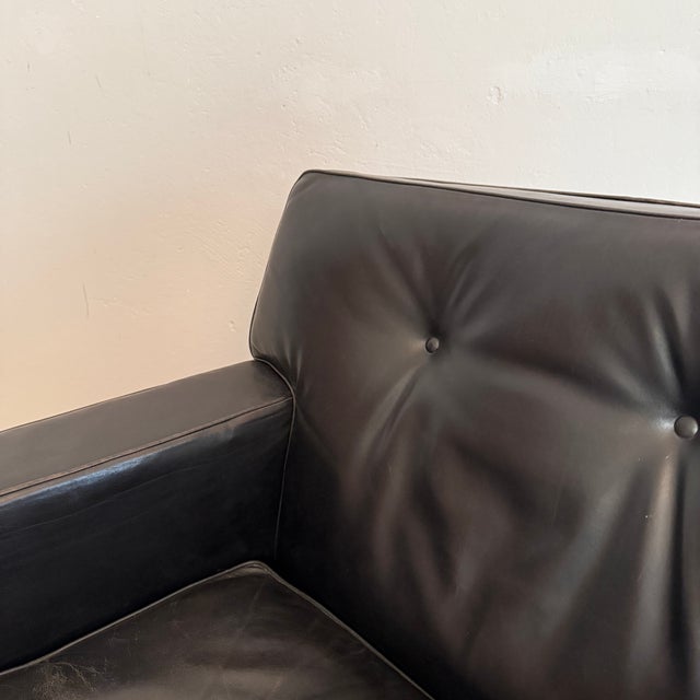 Square Armchair in Dark Brown Leather by Marco Zanuso for Arflex, 1960s For Sale - Image 13 of 14