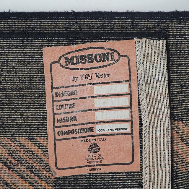 Rectangular Rug from Missoni, 1980s For Sale - Image 13 of 15