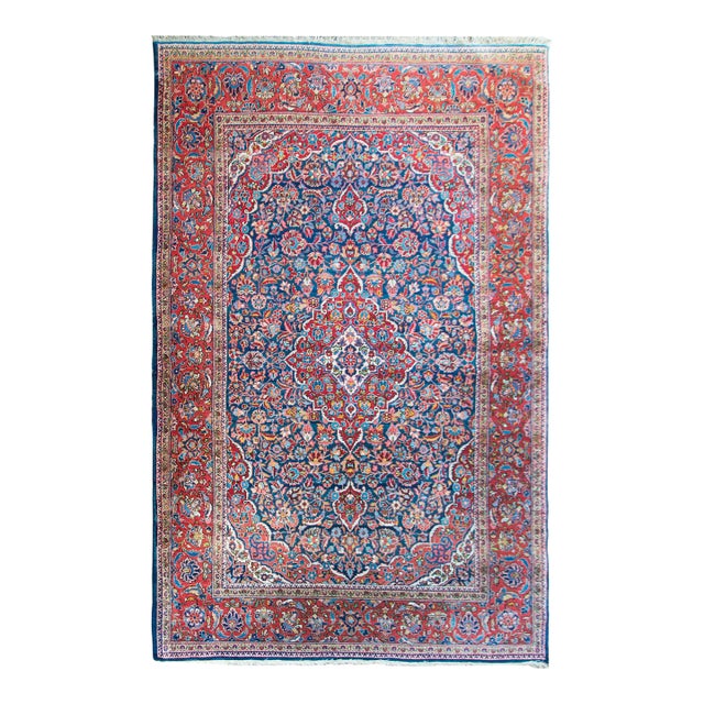 Early 20th Century Persian Kashan Rug For Sale