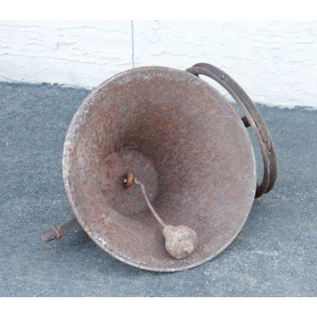 Antique 19th C. American Cast Iron Bell For Sale - Image 11 of 13