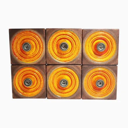 Fat Lava Wall Lights in Orange and Brown, Germany, 1970s, Set of 6 For Sale - Image 16 of 16