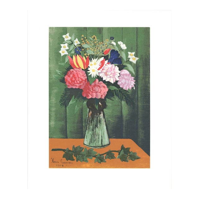 Henri Rousseau Flowers in Vase, 1991 For Sale