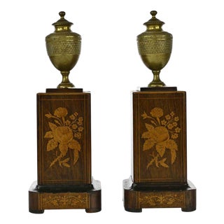 French Empire Bronze Vases, 19th Century, Set of 2 For Sale