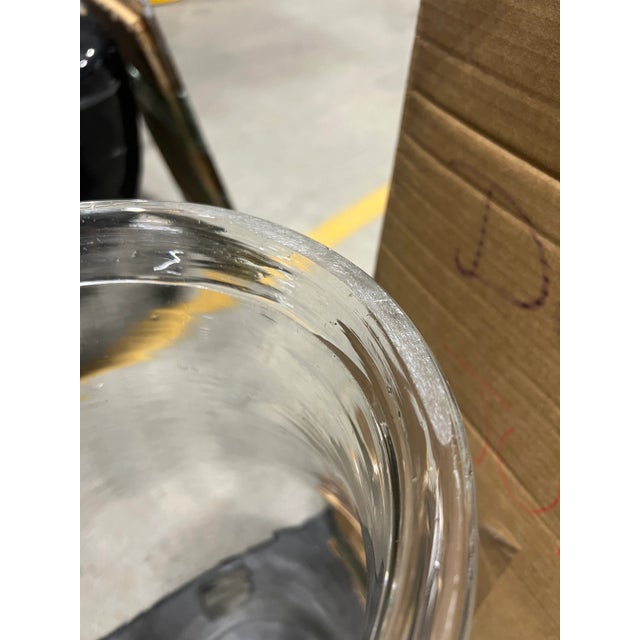 Transparent Pair, Monumental 19th Century American Blown Glass Hurricane Candle Shades 22.5" For Sale - Image 8 of 12