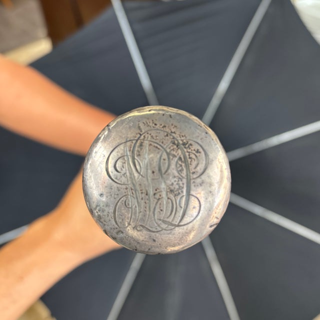 Early 20th Century Engraved Sterling Silver Handler Victorian Parasol For Sale - Image 9 of 10