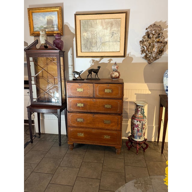 Early 19th Century Fantastic English Campaign Chest For Sale - Image 10 of 12