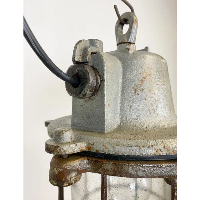 Vintage Industrial Cast Iron Pendant Light, 1960s For Sale - Image 4 of 13