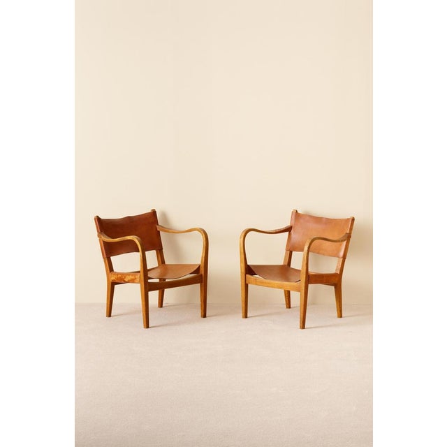Swedish Modern Armchairs from Bodafors, 1940s, Set of 2 For Sale - Image 3 of 12
