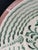 Large Spanish handmade and painted white and green glazed terracotta "Lebrillo" earthenware bowl in the style typical of...