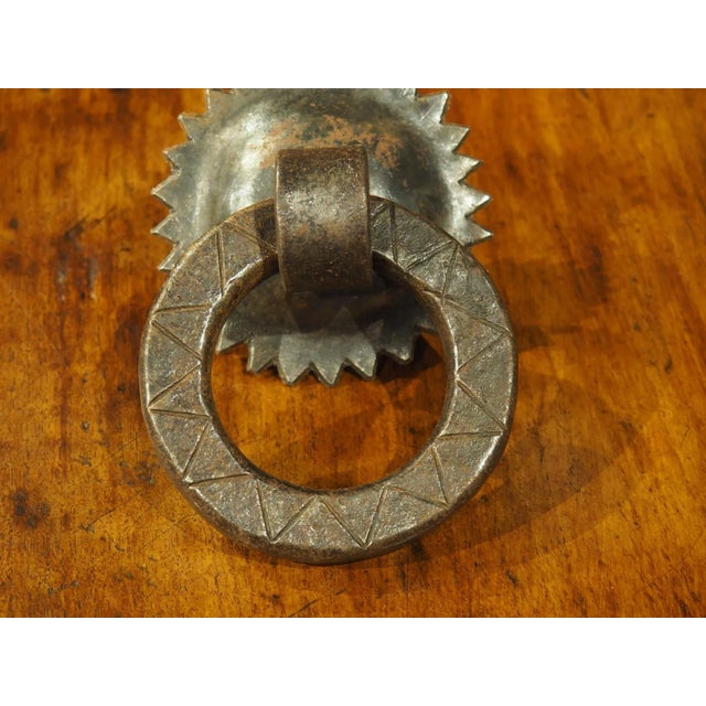 Early 19th Century Wrought Iron Iberian Door Knocker, Circa 1800s For Sale - Image 5 of 9