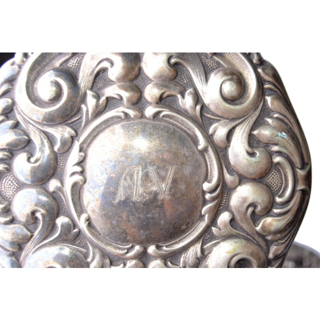 1940s Art Deco Sterling Silver Vanity Set For Sale In Miami - Image 6 of 10