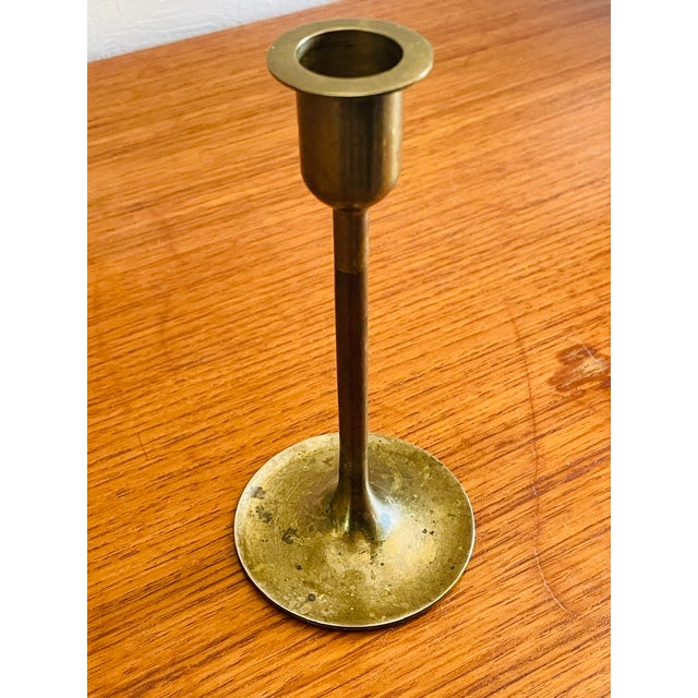 Mid-Century Brass Candlesticks, Set of 6 For Sale - Image 13 of 18