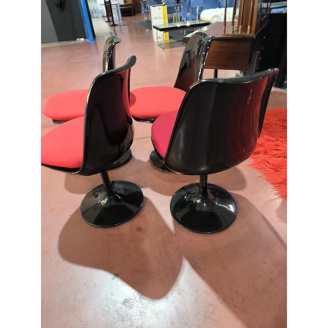 Tulipe Chairs in Glass Resin in Bonzanini by Eero Saarinen, 1960s, Set of 4 For Sale - Image 6 of 11