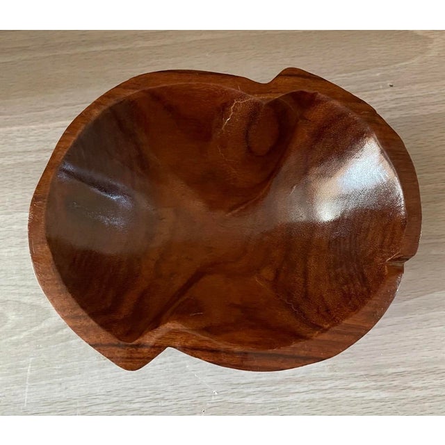 Late 20th Century Hand Carved Belize Granadillo Wood Sculptural Bowl For Sale - Image 4 of 11