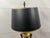 Late 20th Century Large Neoclassical Style Brass & Faux Burlwood Table Lamp With Black Shade – 34"h For Sale In New York - Image 6 of 18