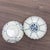 2010s Japanese-Style Petal-Shaped Blue-and-White Plate - Set of 2 For Sale - Image 5 of 5