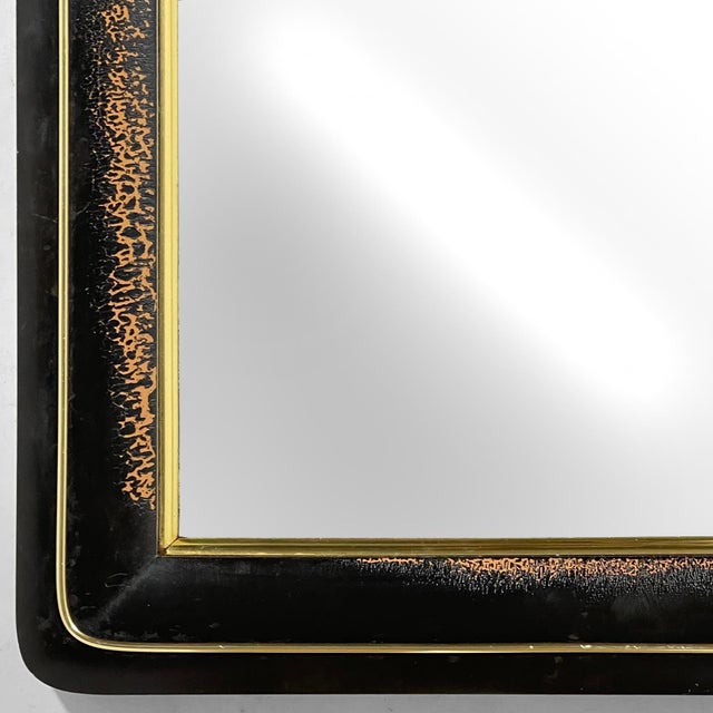 Mid 20th Century Wall Mirror with Distressed Finish For Sale - Image 5 of 10