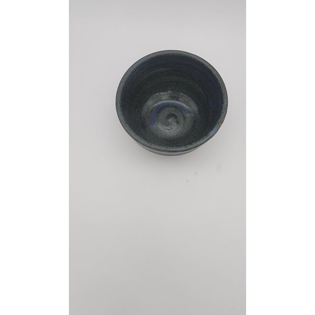 Ceramic Vintage Studio Pottery Blue Bowl For Sale - Image 7 of 10