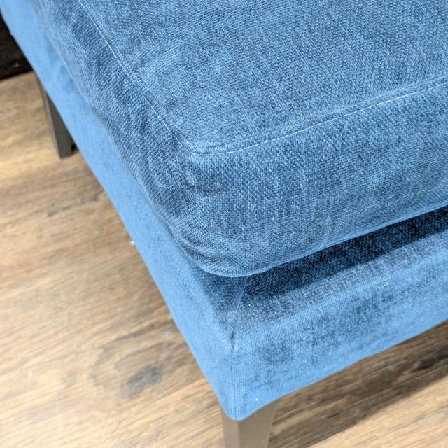 2020s West Elm Blue Sectional Sofa With Right Chaise For Sale - Image 5 of 6