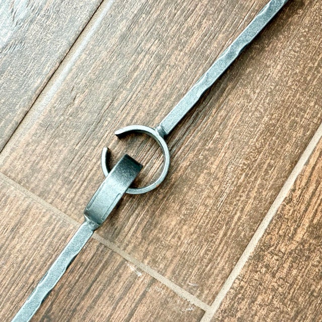 1960s Mid Century Modern Swedish Erik Hoglund Iron Glass Hanging Candle Chandelier 50” Long For Sale - Image 11 of 11