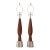 1960's Mid-Century Modern Chrome and Walnut Table Lamps by Laurel For Sale