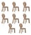 Mary II Dining Chairs with Wood or Lacquered Legs by Ottiu, Set of 8 For Sale