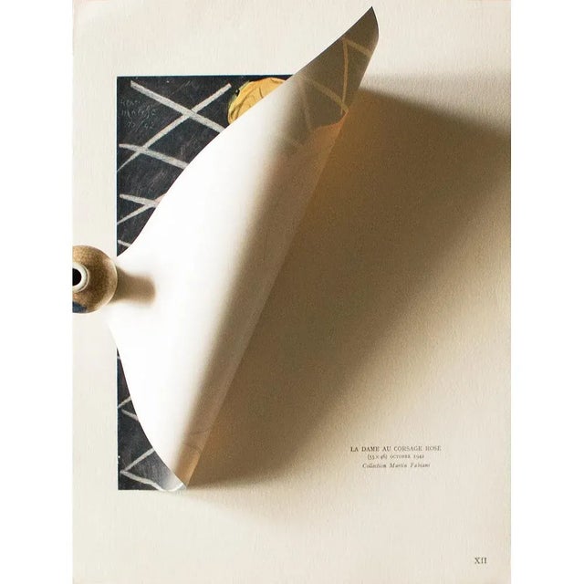 Portraiture 1946 After Henri Matisse "The Lady in Rose Corsage", First Edition Parisian Period Lithograph For Sale - Image 3 of 8