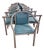 Late 20th Century Modern Set of 15 MTS Dining or Waiting Room Chairs Gray Frames & Blue Vinyl For Sale
