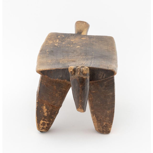 Wood Lobi Burkino Faso Zoomorphic Carved Wood Stool For Sale - Image 7 of 8