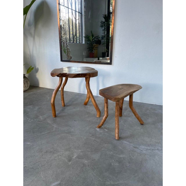 Elm Side Tables, 1960s, Set of 2 For Sale - Image 4 of 18