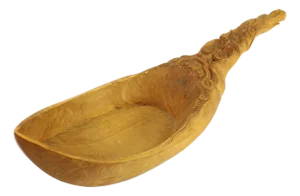 Early 1900's Carved Wood Scoop Ladle Spoon Norwegian Folk Art Kåsa