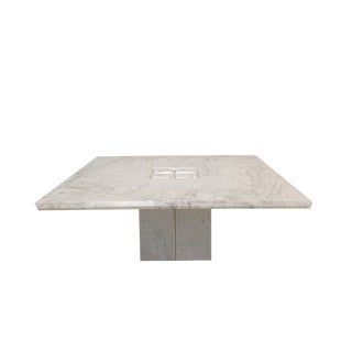 Italian Carrara Marble Coffee Table, 1990s For Sale