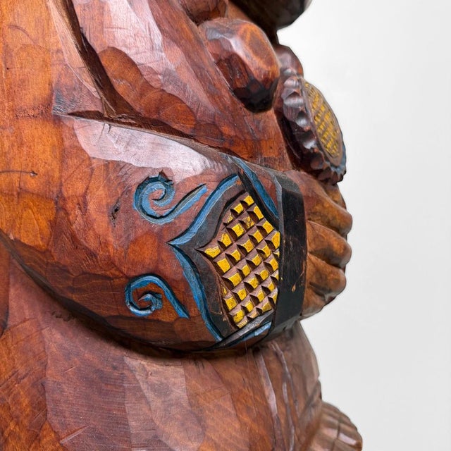 Black Ainu Totem Sculpture, Hokkaido, Japan, 1960s-1970s For Sale - Image 8 of 18