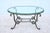 Vintage French Style Wrought Iron and Glass Oval Coffee Table For Sale - Image 13 of 13