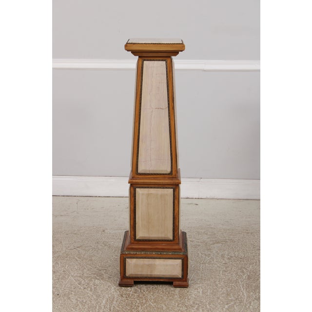 Neoclassical Pair Vintage Marble Panel Neoclassical Pedestals For Sale - Image 3 of 15