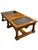 Vintage Mediterranean Revival Parquet-Pattern Wood and Smoked Glass Coffee Table For Sale - Image 11 of 18