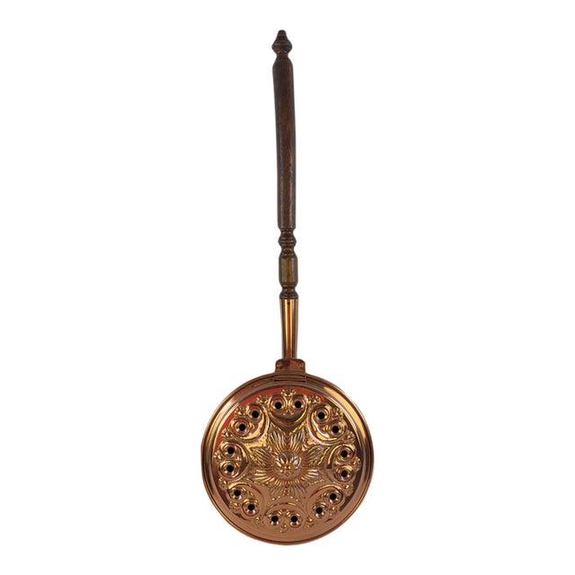 Vintage French L. Lecellier Villedieu Copper Bed Warmer / Decorative Wall Object, 1960s For Sale