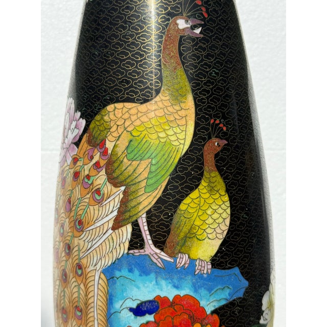 Metal Mid 20th Century Chinese Cloissone Vase. Rare Form For Sale - Image 7 of 12
