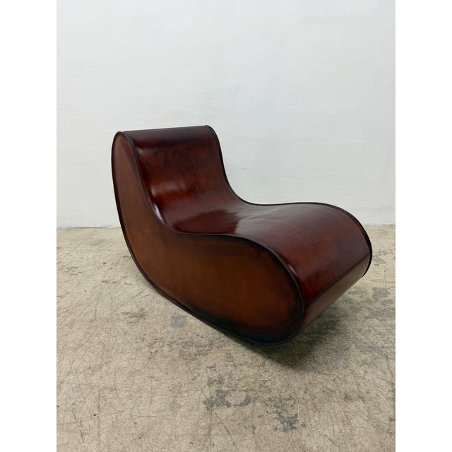 Gregorio Spini "Sutra" Distressed Leather Lounge Chairs for Kundalini - A Pair For Sale In Miami - Image 6 of 18