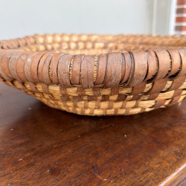 A Large Antique Woven Rye-Straw Bowl, Circa 1900 For Sale - Image 12 of 12