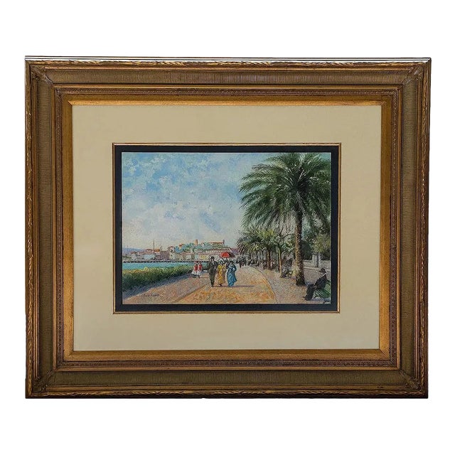 1990s H. Claude Pissarro - Les Jumelles Gantier Sur La Croise, Pastel For Sale