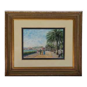 1990s H. Claude Pissarro - Les Jumelles Gantier Sur La Croise, Pastel