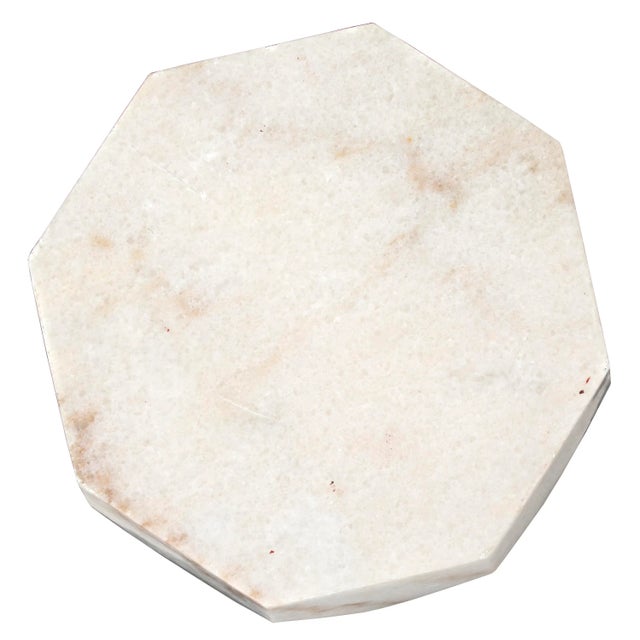 Noir NOIR Monolith Side Table in White Stone For Sale - Image 4 of 6