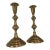 Vintage Brass Candlesticks- a Pair For Sale