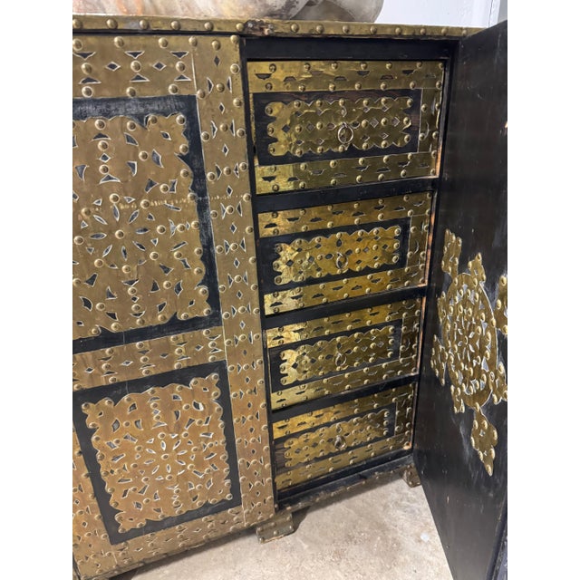 Italian Italian Brass Cabinet For Sale - Image 3 of 5